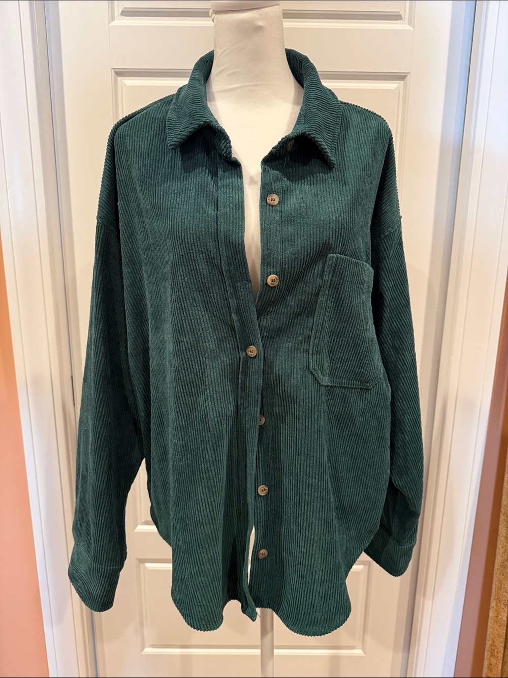 Grey Bandit Corduroy Button-Up Shirt Jacket